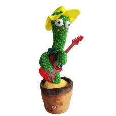 Танцующий кактус Dancing Cactus играющий на гитаре повторяет звуки 120 мелодий